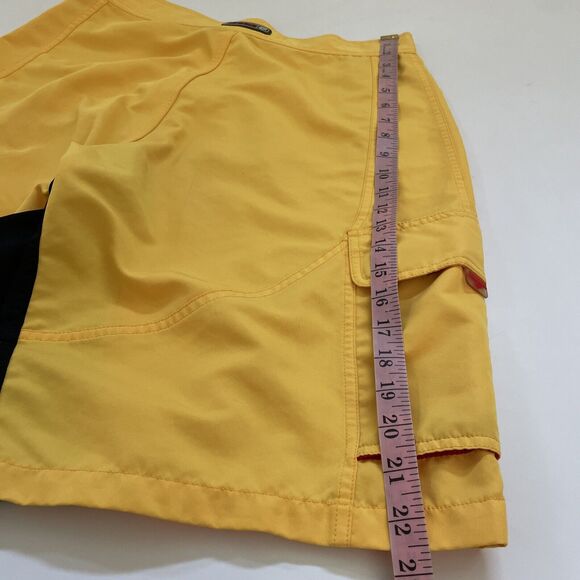 Fox Racing Swim Trunks Mens 34 Yellow Board Shorts‎ Hybrid Cargo Retro Skater - Picture 6 of 11
